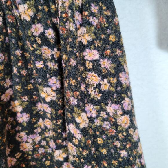 Free People Womens This Is Everything Floral Smocked Mini Dress Size Small Black - Picture 5 of 15